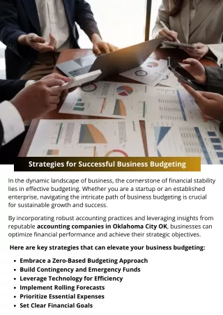 Strategies for Successful Business Budgeting