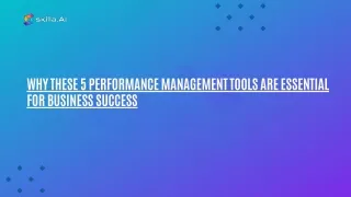 Why These 5 Performance Management Tools are Essential for Business Success