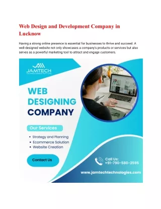 Web Design and Development Company in Lucknow