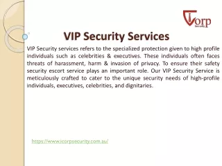 VIP Security Services - ICORP Security