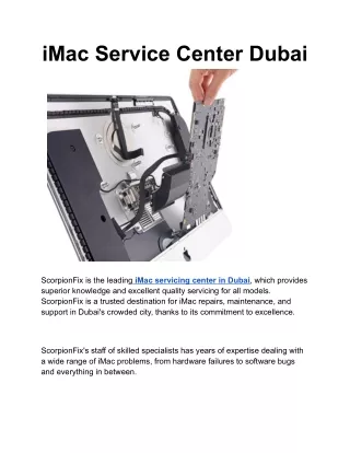 iMac Service Center Dubai .