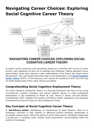 Navigating Career Choices: Exploring Social Cognitive Career Theory