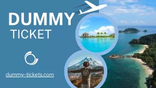 Dummy Ticket Booking: Book Your Tickets Quickly and Easily