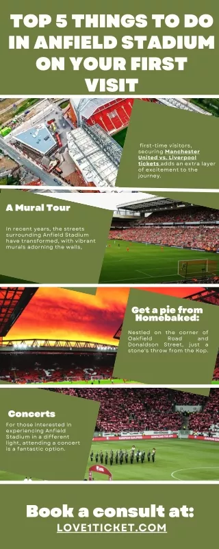 Top 5 Things to do in Anfield Stadium on Your First Visit