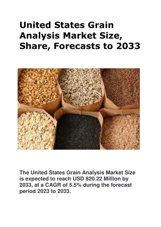 United States Grain Analysis Market