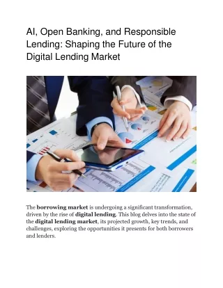 AI, Open Banking, and Responsible Lending Shaping the Future of the Digital Lending Market
