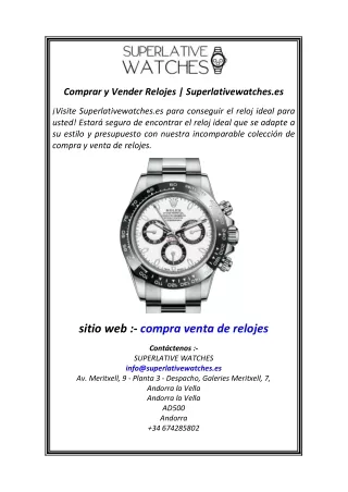 Comprar y Vender Relojes  Superlativewatches.es