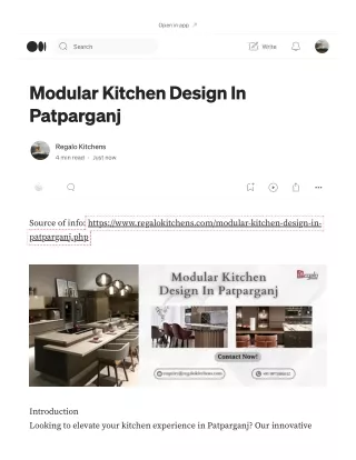 Modular Kitchen Design In Patparganj