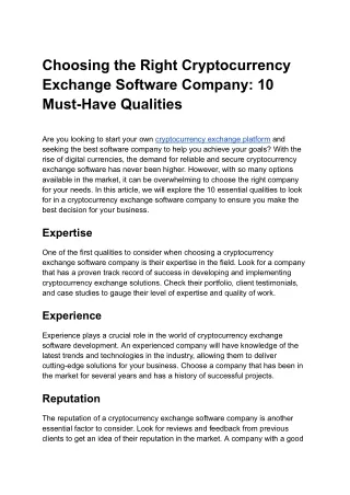 Choosing the Right Cryptocurrency Exchange Software Company_ 10 Must-Have Qualities (1)