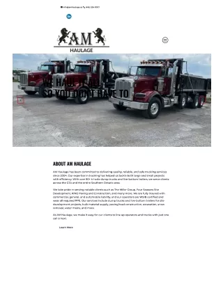 AM Haulage: Tri Axle Dump Truck Services in Toronto & Southern Ontario