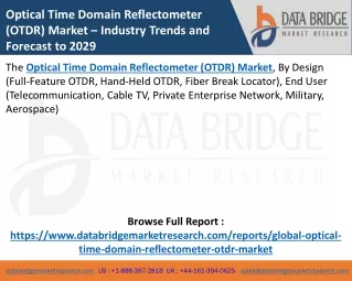 Optical Time Domain Reflectometer (OTDR) Market