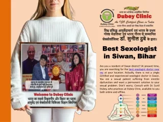 About Best Sexologist Doctor in Siwan, Bihar | Dr. Sunil Dubey