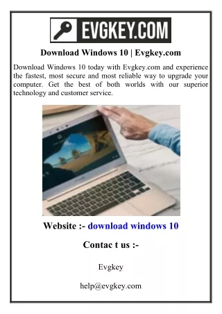 Download Windows 10  Evgkey.com