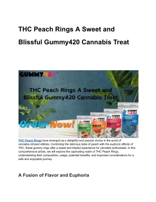 TTHC Peach Rings A Sweet and Blissful Gummy420 Cannabis Treat