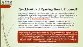 Effective Remedy To Resolve QuickBooks Not Opening