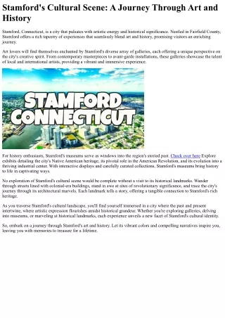 Stamford City's Historical Sites: Safeguarding the Past