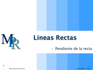 Pendiante de las Líneas Rectas