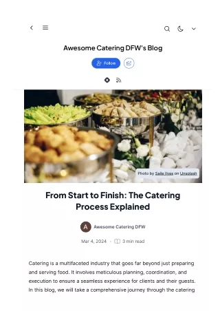 From Start to Finish: The Catering Process Explained