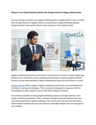 Enhance Your Digital Marketing Skills with Omega Institute in Nagpur, Maharashtra