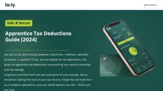 Apprentice Tax Deductions Guide [2024]