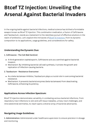 Btcef TZ Injection Unveiling the Arsenal Against Bacterial Invaders