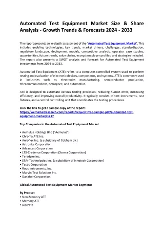 Automated Test Equipment Market Size