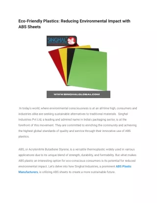 Eco-Friendly Plastics_ Reducing Environmental Impact with ABS Sheets (1)