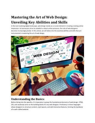 Mastering the Art of Web Design