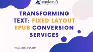 Transforming Text Fixed Layout EPUB Conversion Services