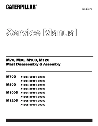 Caterpillar Cat M70D 3648 VOLT 7FG00600 Service Repair Manual SNA1EC4-60001