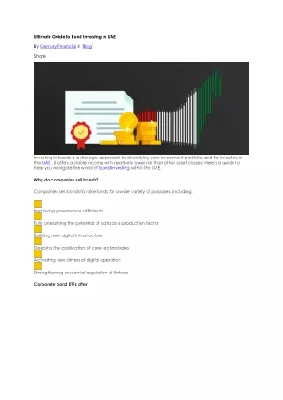 Ultimate Guide to Bond Investing in UAE | Century Financial