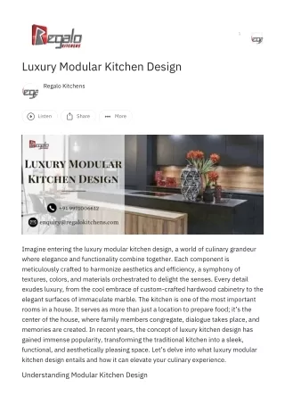 Luxury Modular Kitchen Design