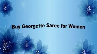 Georgette Saree Online for women