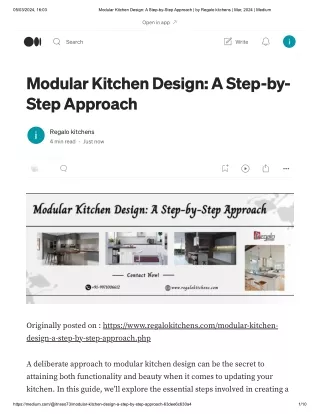 Modular Kitchen Design: A Step-by-Step Approach