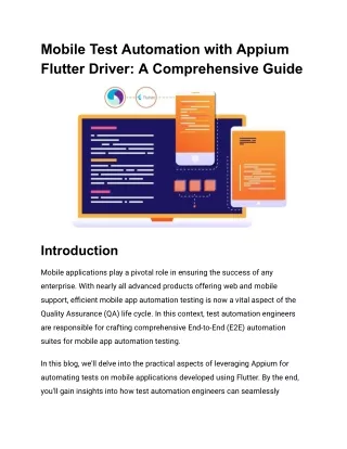 Mobile Test Automation with Appium Flutter Driver_ A Comprehensive Guide