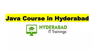 Java Course in Hyderabad