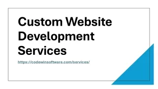 Custom Website Development Services