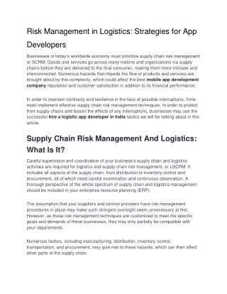 Risk Management in Logistics_ Strategies for App Developers (1)