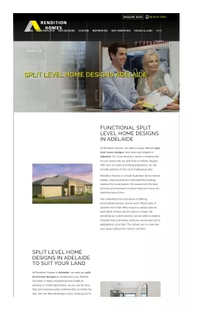 Split Level Home Designs Adelaide...