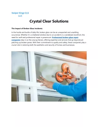 Window Glass repair services