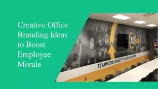 Creative Office Branding Ideas to Boost Employee Morale