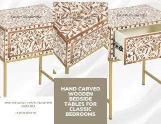 Hand Carved Wooden Bedside Tables for Classic Bedrooms