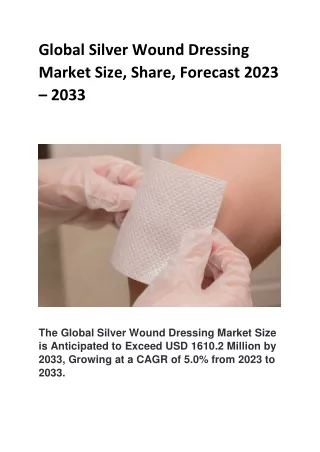 Global Silver Wound Dressing Market