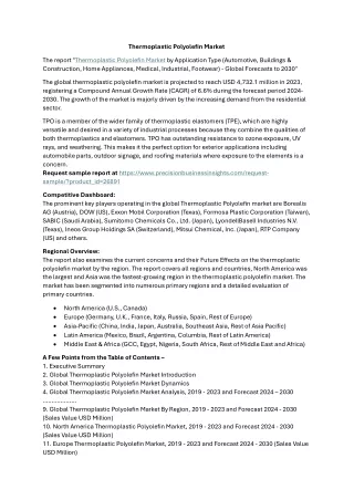 Thermoplastic Polyolefin Market Size Analysis 2024