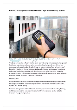 Barcode Decoding Software Market