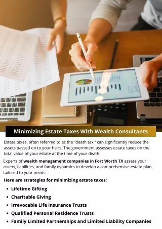 Minimizing Estate Taxes with Wealth Consultants
