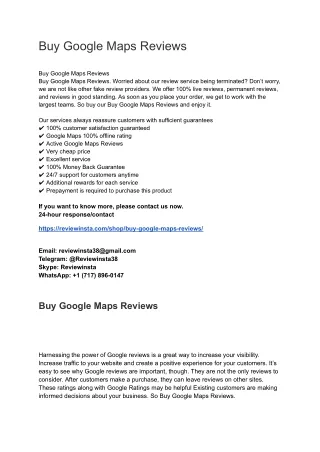 Buy Google Maps Reviews