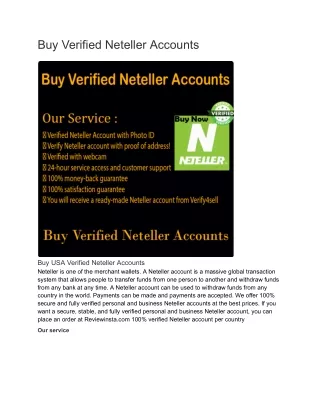 Buy Verified Neteller Accounts