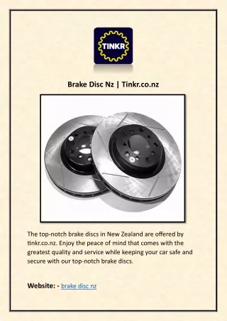 Brake Disc Nz | Tinkr.co.nz