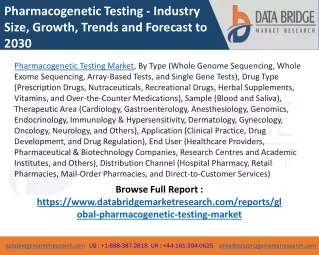 Pharmacogenetic Testing Market